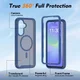 Samsung Galaxy A37 Hoesje Full Protect 360° Cover met MagSafe / Qi2 Blauw afbeelding 4