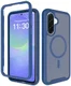 Samsung Galaxy A37 Hoesje Full Protect 360° Cover met MagSafe / Qi2 Blauw afbeelding 1
