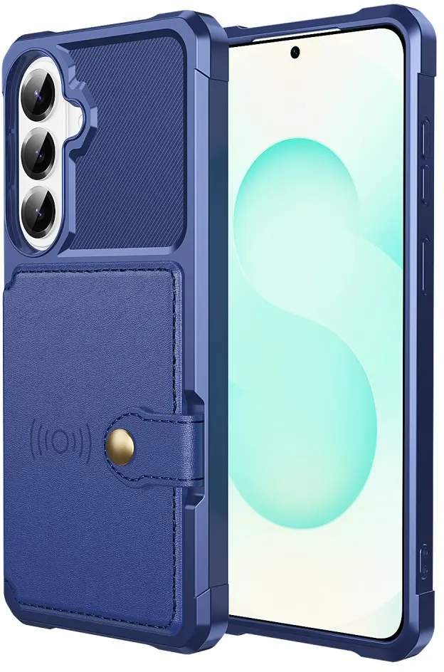 Samsung Galaxy A57 Hoesje 3-in-1 Pasjes Portemonnee Back Cover Blauw afbeelding 5