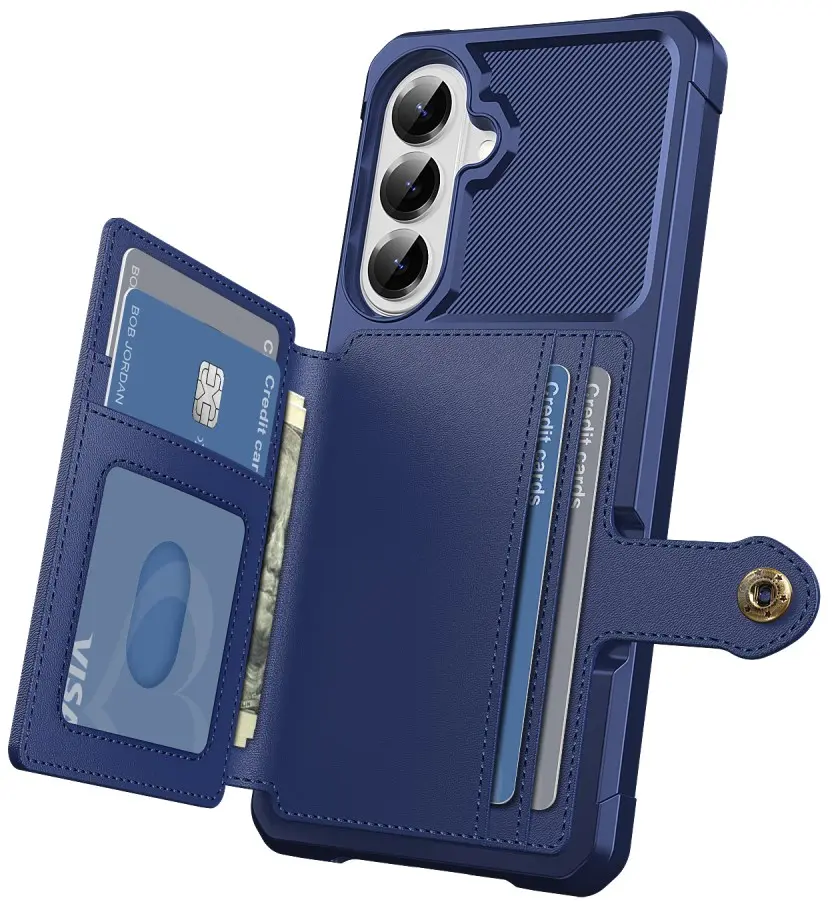Samsung Galaxy A57 Hoesje 3-in-1 Pasjes Portemonnee Back Cover Blauw afbeelding 2