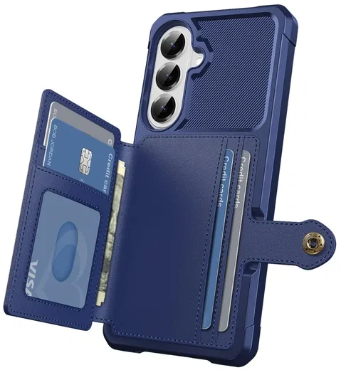 Samsung Galaxy A57 Hoesje 3-in-1 Pasjes Portemonnee Back Cover Blauw afbeelding 2