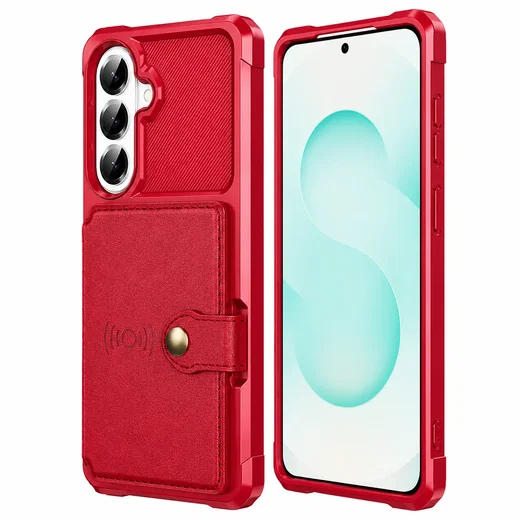 Samsung Galaxy A57 Hoesje 3-in-1 Pasjes Portemonnee Back Cover Rood afbeelding 2