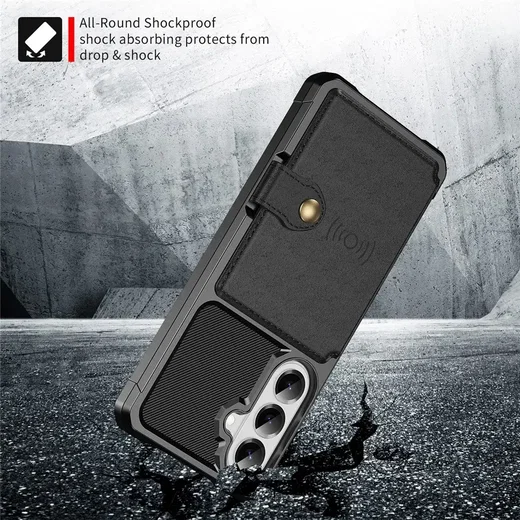 Samsung Galaxy A57 TPU Back Cover met Kunstleren Wallet Rood afbeelding 6