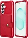 Samsung Galaxy A57 TPU Back Cover met Kunstleren Wallet Rood afbeelding 2