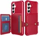 Samsung Galaxy A57 TPU Back Cover met Kunstleren Wallet Rood