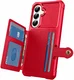 Samsung Galaxy A57 TPU Back Cover met Kunstleren Wallet Rood afbeelding 4