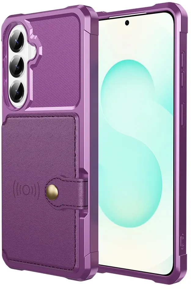 Samsung Galaxy A57 Hoesje 3-in-1 Pasjes Portemonnee Back Cover Paars afbeelding 5