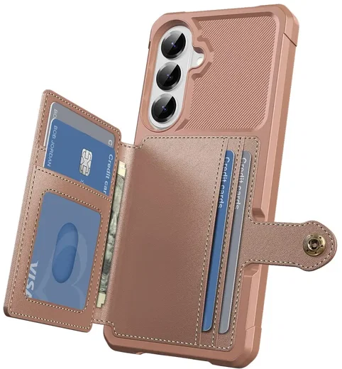 Samsung Galaxy A57 Hoesje 3-in-1 Pasjes Portemonnee Back Cover Roze afbeelding 3