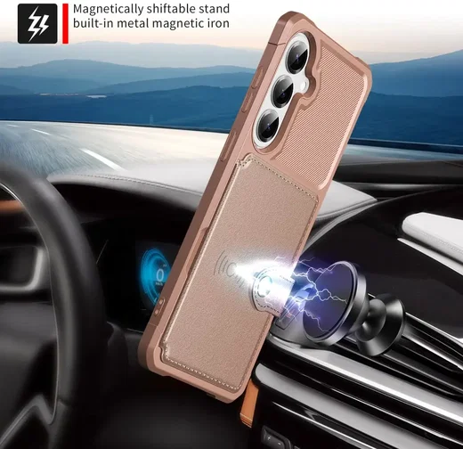 Samsung Galaxy A57 Hoesje 3-in-1 Pasjes Portemonnee Back Cover Roze afbeelding 8