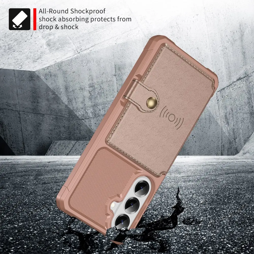 Samsung Galaxy A57 Hoesje 3-in-1 Pasjes Portemonnee Back Cover Roze afbeelding 5
