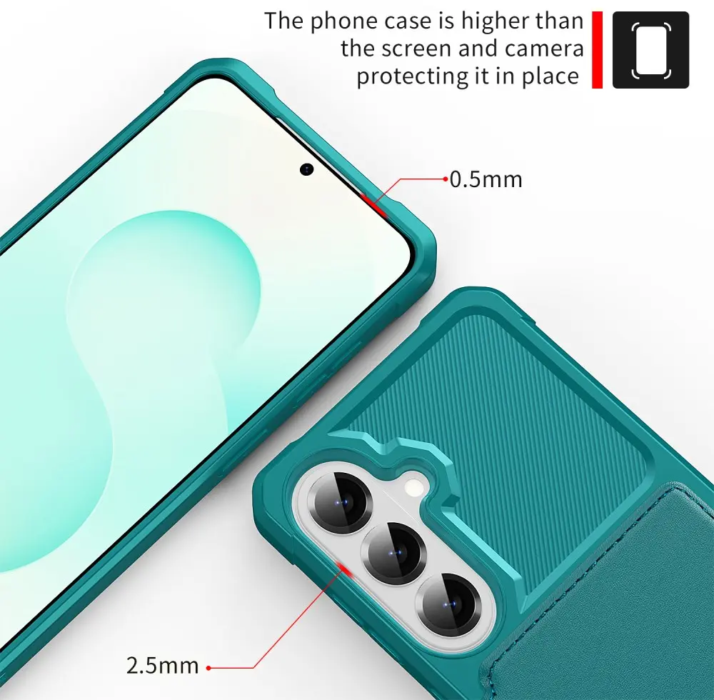 Samsung Galaxy A57 Hoesje 3-in-1 Pasjes Portemonnee Back Cover Groen afbeelding 9