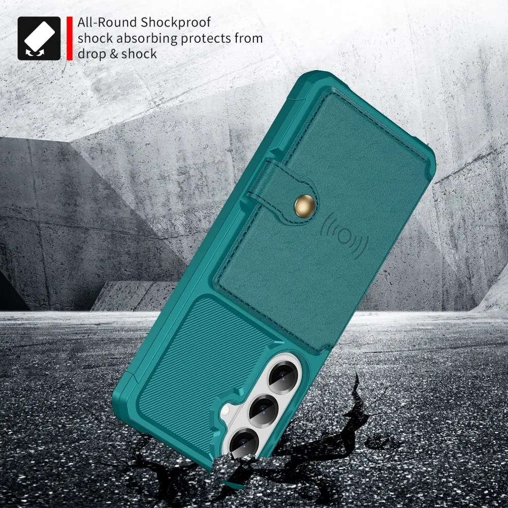 Samsung Galaxy A57 Hoesje 3-in-1 Pasjes Portemonnee Back Cover Groen afbeelding 3