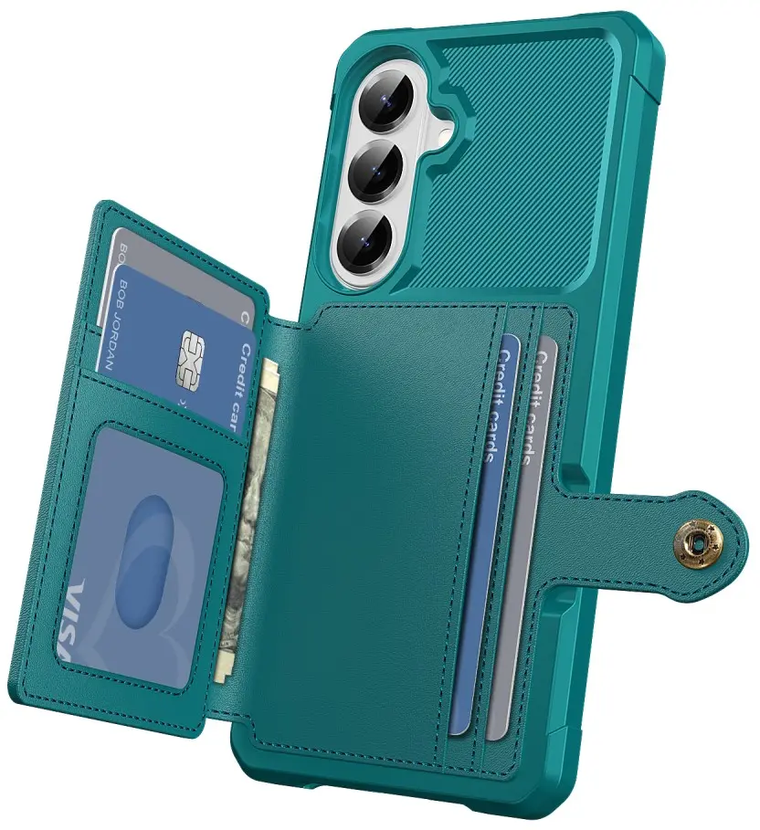Samsung Galaxy A57 Hoesje 3-in-1 Pasjes Portemonnee Back Cover Groen afbeelding 2