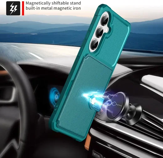 Samsung Galaxy A57 Hoesje 3-in-1 Pasjes Portemonnee Back Cover Groen afbeelding 8