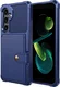 Samsung Galaxy A37 Hoesje 3-in-1 Pasjes Portemonnee Back Cover Blauw afbeelding 2
