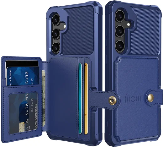 Samsung Galaxy A37 Hoesje 3-in-1 Pasjes Portemonnee Back Cover Blauw afbeelding 1