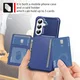 Samsung Galaxy A37 TPU Back Cover met Kunstleren Wallet Blauw afbeelding 6