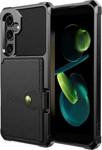 Samsung Galaxy A37 Hoesje 3-in-1 Pasjes Portemonnee Back Cover Zwart afbeelding 7