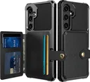 Samsung Galaxy A37 Hoesje 3-in-1 Pasjes Portemonnee Back Cover Zwart