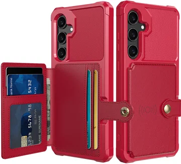 Samsung Galaxy A37 Hoesje 3-in-1 Pasjes Portemonnee Back Cover Rood