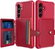 Samsung Galaxy A37 Hoesje 3-in-1 Pasjes Portemonnee Back Cover Rood