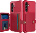 Samsung Galaxy A37 Hoesje 3-in-1 Pasjes Portemonnee Back Cover Rood