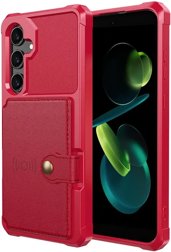 Samsung Galaxy A37 Hoesje 3-in-1 Pasjes Portemonnee Back Cover Rood afbeelding 7