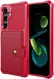 Samsung Galaxy A37 Hoesje 3-in-1 Pasjes Portemonnee Back Cover Rood afbeelding 7
