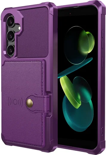 Samsung Galaxy A37 Hoesje 3-in-1 Pasjes Portemonnee Back Cover Paars afbeelding 2