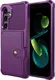 Samsung Galaxy A37 Hoesje 3-in-1 Pasjes Portemonnee Back Cover Paars afbeelding 2