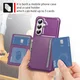 Samsung Galaxy A37 TPU Back Cover met Kunstleren Wallet Paars afbeelding 6