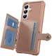 Samsung Galaxy A37 TPU Back Cover met Kunstleren Wallet Roze afbeelding 10