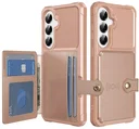 Samsung Galaxy A37 TPU Back Cover met Kunstleren Wallet Roze