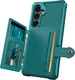 Samsung Galaxy A37 Hoesje 3-in-1 Pasjes Portemonnee Back Cover Groen afbeelding 2