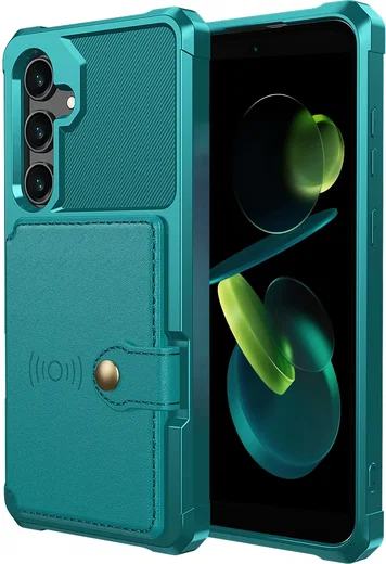 Samsung Galaxy A37 Hoesje 3-in-1 Pasjes Portemonnee Back Cover Groen afbeelding 7