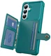 Samsung Galaxy A37 TPU Back Cover met Kunstleren Wallet Groen afbeelding 10