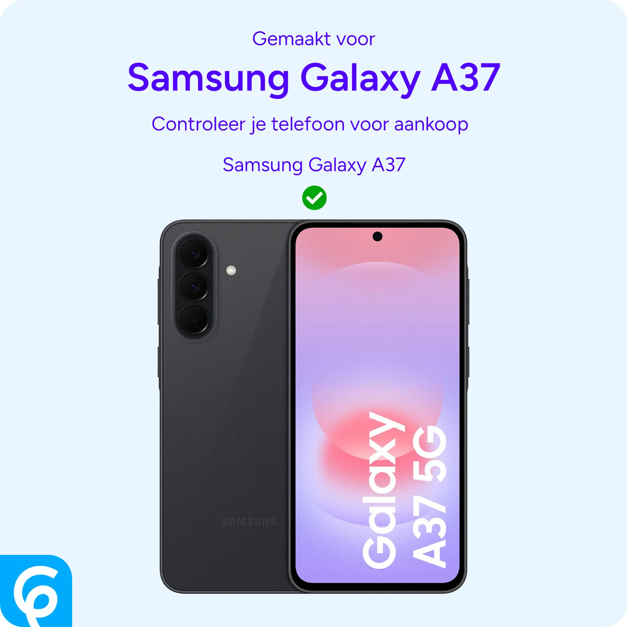 Samsung Galaxy A37 TPU Back Cover met Kunstleren Wallet Groen afbeelding 3