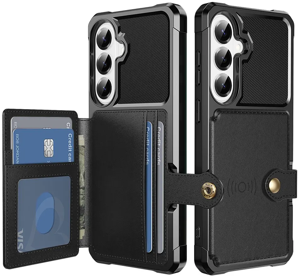Samsung Galaxy A27 TPU Back Cover met Kunstleren Wallet Zwart afbeelding 1