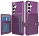 Samsung Galaxy A27 TPU Back Cover met Kunstleren Wallet Paars