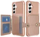 Samsung Galaxy A27 TPU Back Cover met Kunstleren Wallet Roze