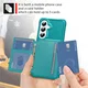 Samsung Galaxy A27 TPU Back Cover met Kunstleren Wallet Groen afbeelding 4