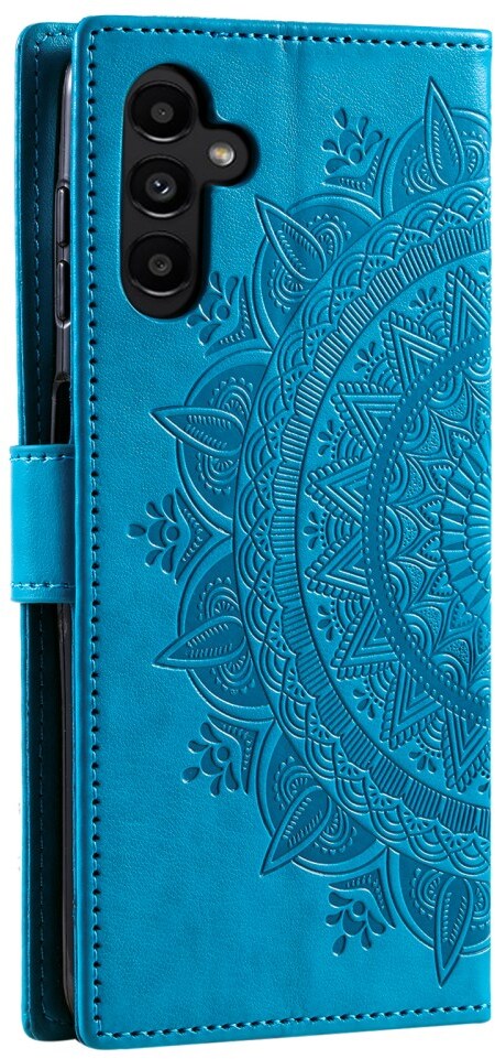Samsung Galaxy A57 Hoesje Mandala Book Case met Pasjeshouder Blauw afbeelding 6