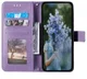 Samsung Galaxy A57 Hoesje Mandala Book Case met Pasjeshouder Paars afbeelding 2