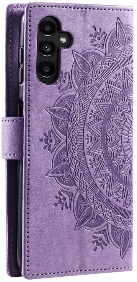 Samsung Galaxy A57 Hoesje Mandala Book Case met Pasjeshouder Paars afbeelding 6