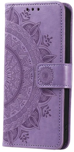 Samsung Galaxy A57 Hoesje Mandala Book Case met Pasjeshouder Paars afbeelding 5