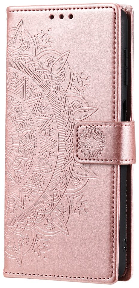 Samsung Galaxy A57 Hoesje Mandala Book Case met Pasjeshouder Roze Goud afbeelding 5