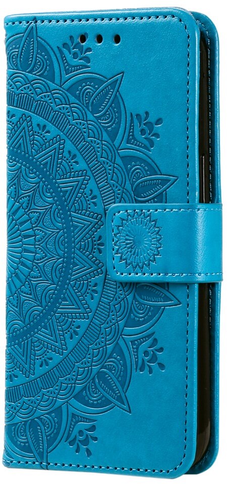 Samsung Galaxy A37 Hoesje Mandala Book Case met Pasjeshouder Blauw afbeelding 5
