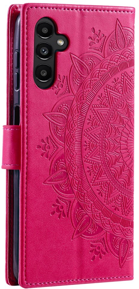 Samsung Galaxy A37 Hoesje Mandala Book Case met Pasjeshouder Roze afbeelding 5