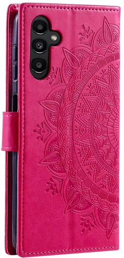 Samsung Galaxy A37 Hoesje Mandala Book Case met Pasjeshouder Roze afbeelding 5