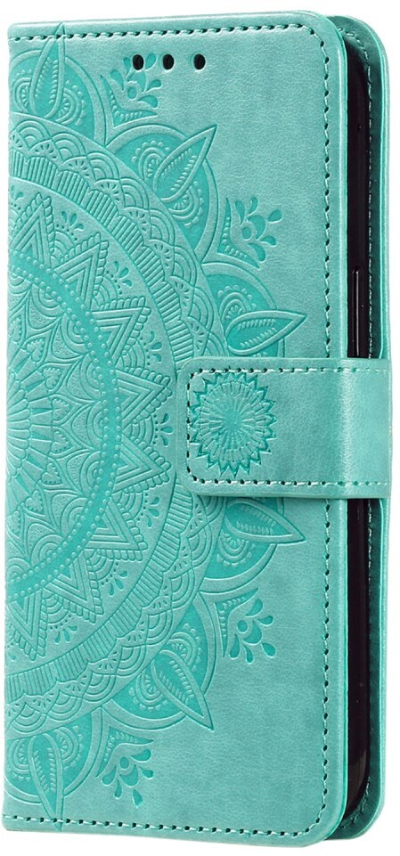 Samsung Galaxy A37 Hoesje Mandala Book Case met Pasjeshouder Groen afbeelding 5